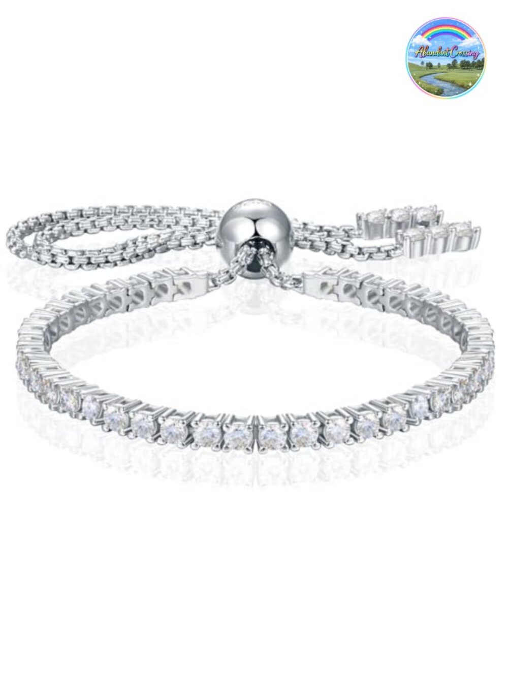 Moissanite Tennis Bracelet 18K White Gold Plated S925 Sterling Silver